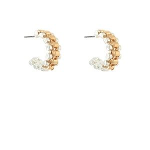 Watchband Style Stud Hoops